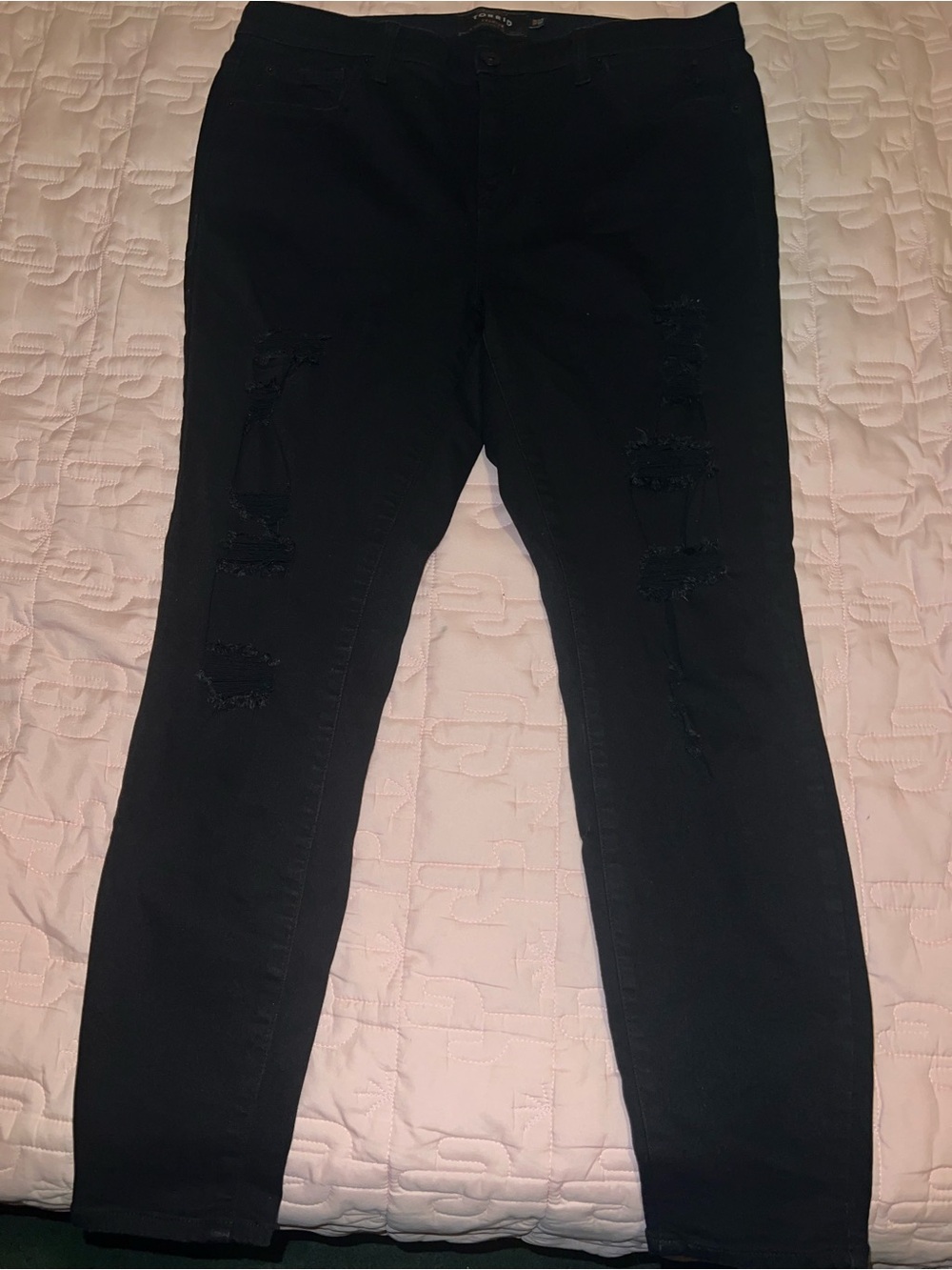 torrid Black Ripped Skinny Jeans